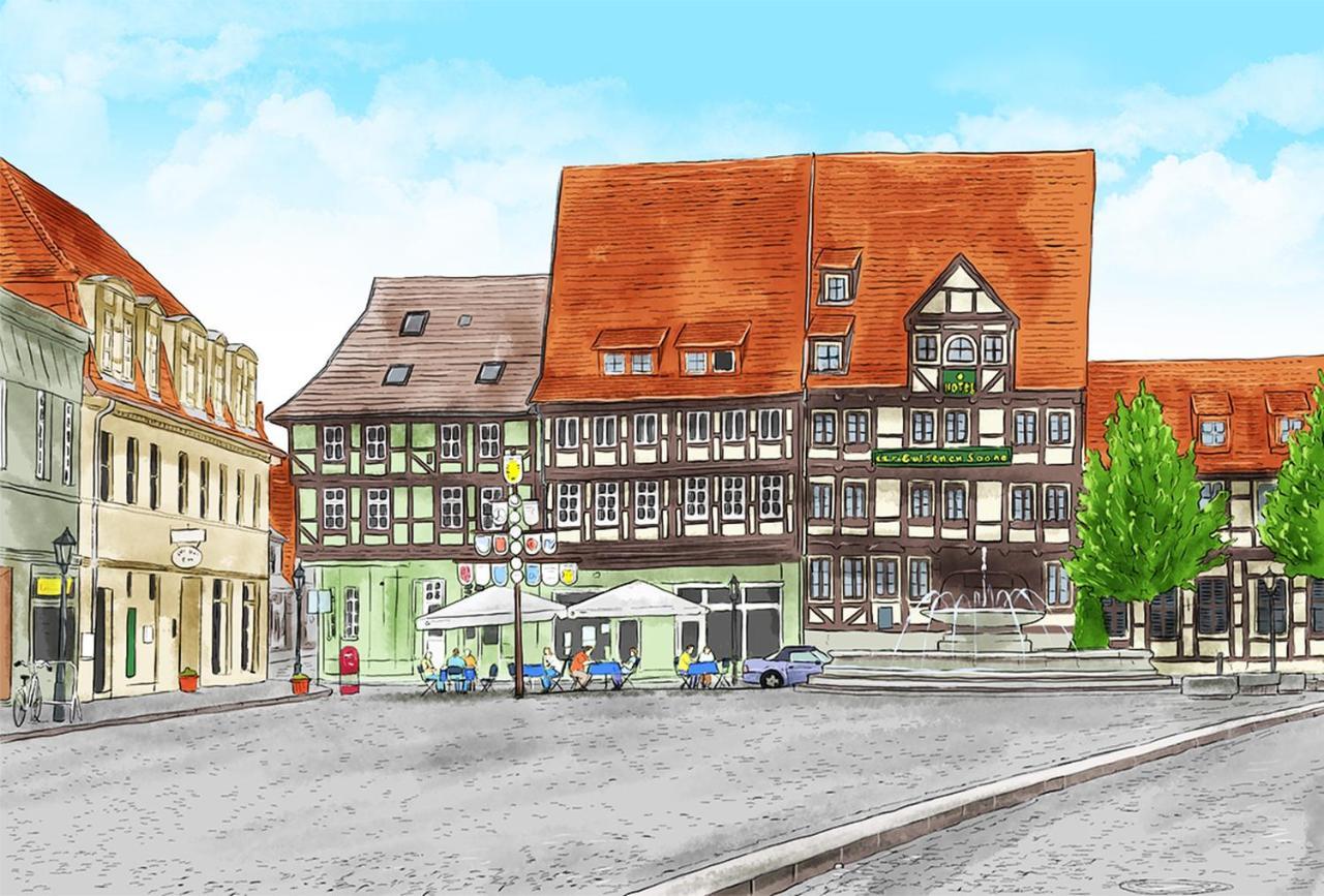 Hotel Zur Goldenen Sonne Quedlinburg Eksteriør bilde